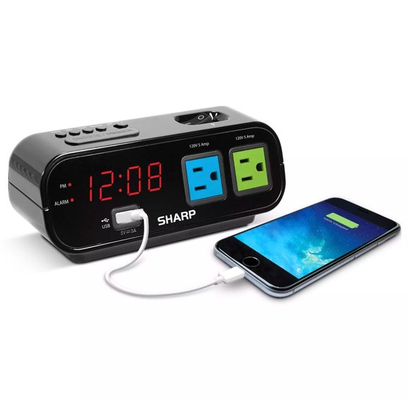 sharp Other - Sharp Alarm Clock Rapid Charge & Power Outlet USB